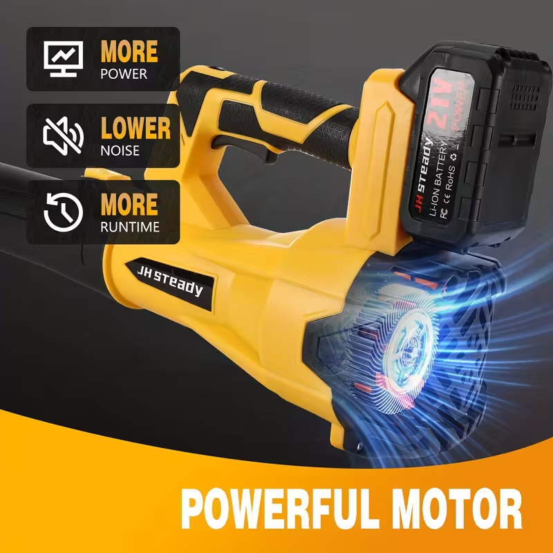 High Power Cordless Leaf Blower With 4.0Ah Battery, Six Speed Settings - Single Battery