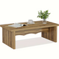 47 Inch Thick Wooden Rustic Coffee Table with Wood-Grain, Mid Century Modern Coffee