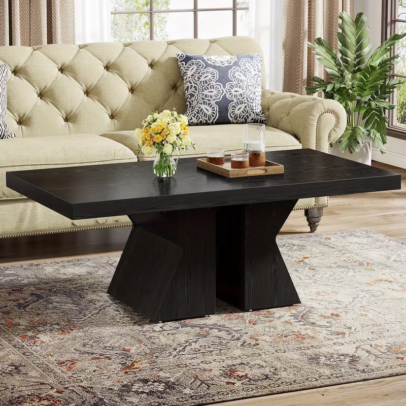 47.24 Inch Wooden Coffee Table, Rectangular