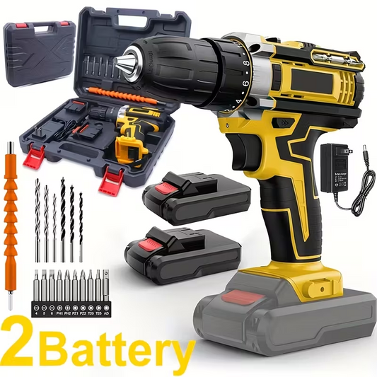 Cordless Drill Set - 36VF 2 Batteries, Accessories, and Case