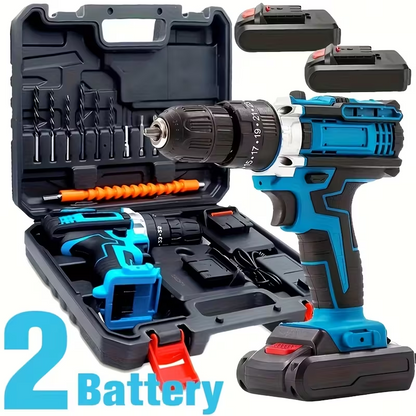 Cordless Drill Set - 36VF 2 Batteries, Accessories, and Case