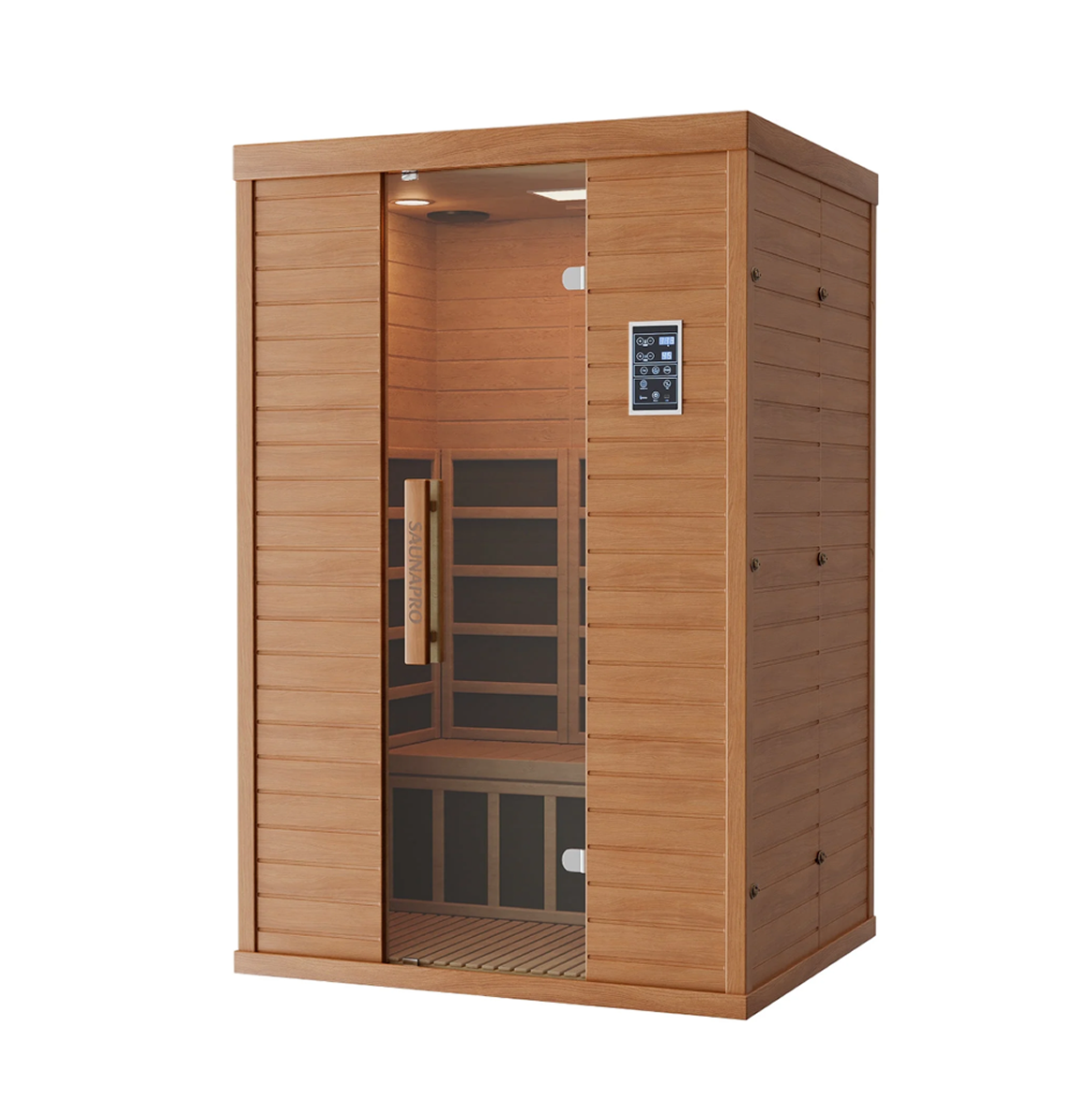 SMART LIFE - SaunaPro - 2 Person Sauna, Spectrum Infrared Sauna for Home with BT and WiFi Control, Indoor Dry Sauna with 5 Heater Panels, Home and Gym