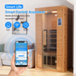 SMART LIFE - SaunaPro - 1 Person Sauna, Spectrum Infrared Sauna for Home with BT and WiFi Control, Indoor Dry Sauna with 5 Heater Panels, Home and Gym