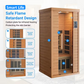 SMART LIFE - SaunaPro - 1 Person Sauna, Spectrum Infrared Sauna for Home with BT and WiFi Control, Indoor Dry Sauna with 5 Heater Panels, Home and Gym