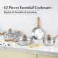 Highest Quality Stainless Steel 11 Piece Cookwear Set (18/10 Stainless Rating)