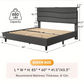 Queen Bed Frame, Stylish Wave Bed Frame (Grey)