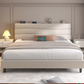 Queen Bed Frame, Stylish Wave Bed Frame (Beige)